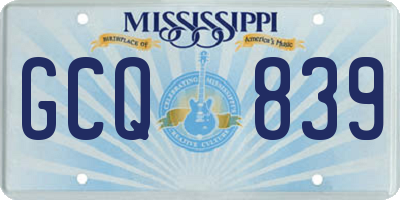 MS license plate GCQ839