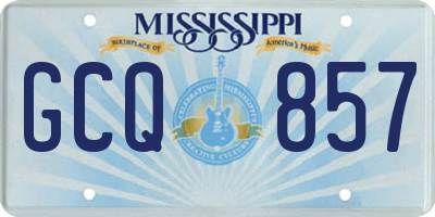 MS license plate GCQ857