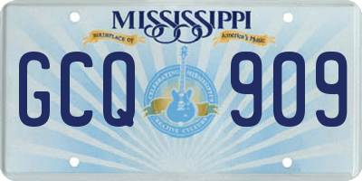 MS license plate GCQ909