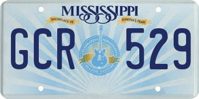 MS license plate GCR529