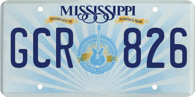 MS license plate GCR826