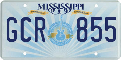 MS license plate GCR855