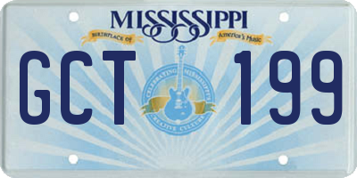 MS license plate GCT199