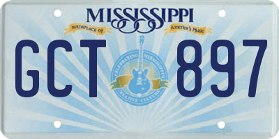 MS license plate GCT897