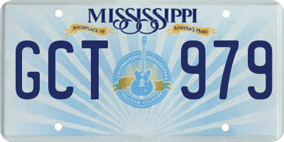 MS license plate GCT979