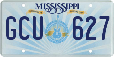 MS license plate GCU627