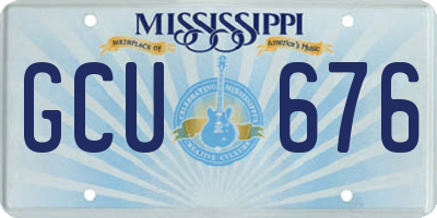 MS license plate GCU676