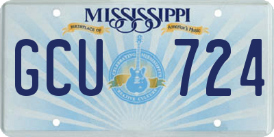 MS license plate GCU724