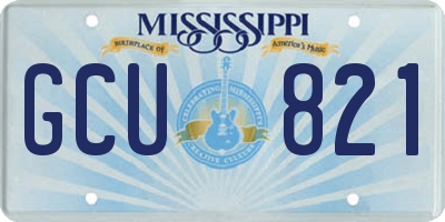 MS license plate GCU821