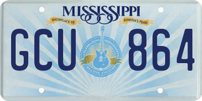 MS license plate GCU864