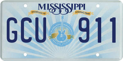 MS license plate GCU911