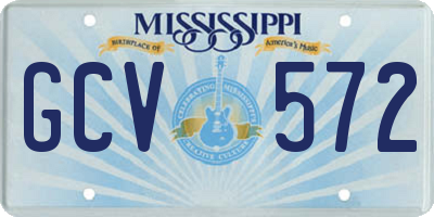 MS license plate GCV572