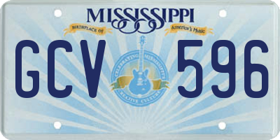 MS license plate GCV596