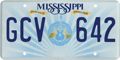 MS license plate GCV642