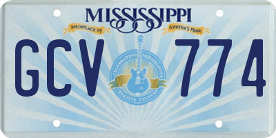 MS license plate GCV774