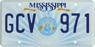 MS license plate GCV971