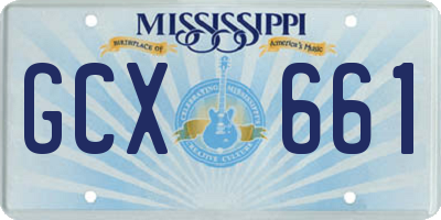 MS license plate GCX661
