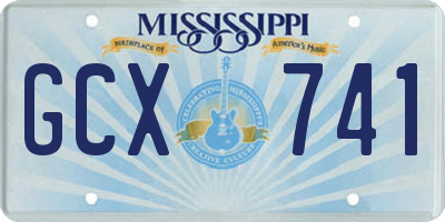 MS license plate GCX741