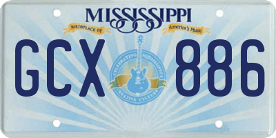 MS license plate GCX886