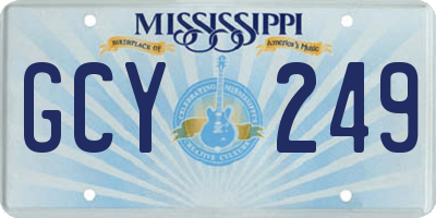 MS license plate GCY249