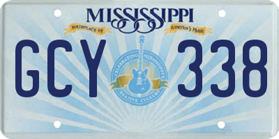 MS license plate GCY338