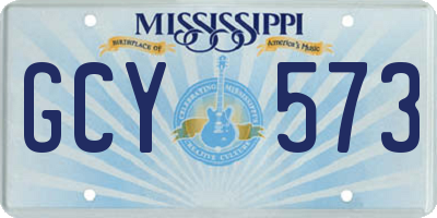MS license plate GCY573