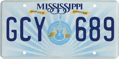 MS license plate GCY689