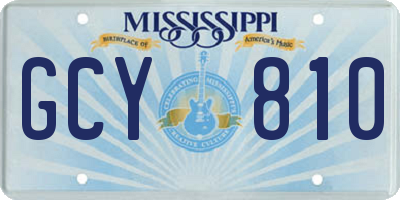 MS license plate GCY810