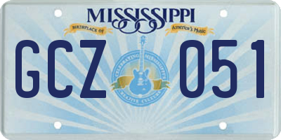 MS license plate GCZ051