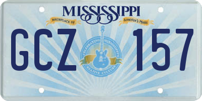 MS license plate GCZ157