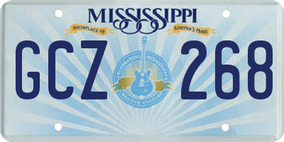 MS license plate GCZ268