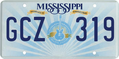 MS license plate GCZ319