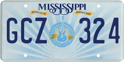 MS license plate GCZ324