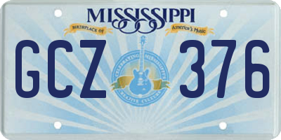 MS license plate GCZ376