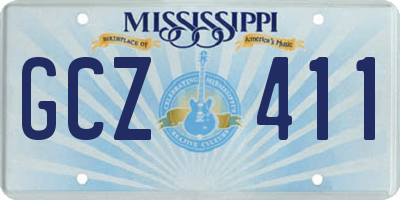 MS license plate GCZ411