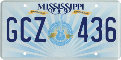 MS license plate GCZ436