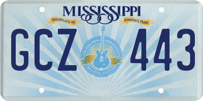 MS license plate GCZ443