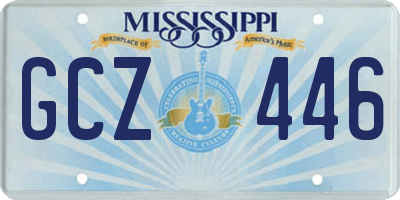 MS license plate GCZ446