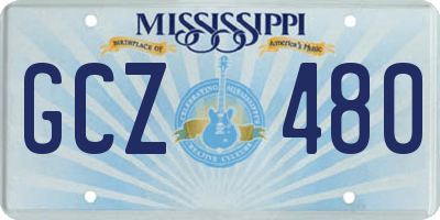 MS license plate GCZ480