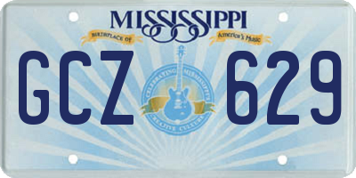 MS license plate GCZ629
