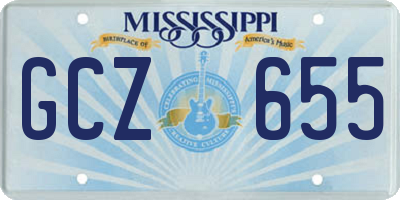 MS license plate GCZ655