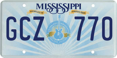 MS license plate GCZ770