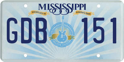 MS license plate GDB151
