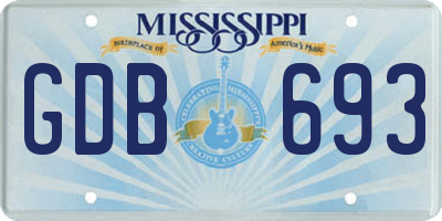 MS license plate GDB693