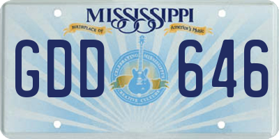 MS license plate GDD646