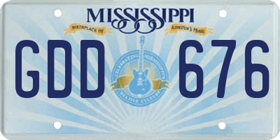 MS license plate GDD676