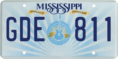 MS license plate GDE811