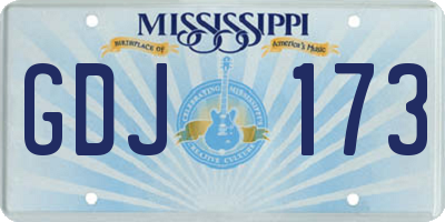 MS license plate GDJ173