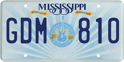 MS license plate GDM810
