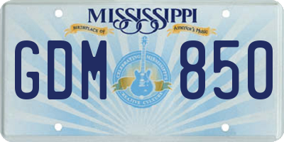 MS license plate GDM850